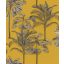 EMIL & HUGO Zanzibar 290065 PALM BOUQUET Natur trópusi pálmaliget sáfránysárga krémfehér fekete matt-fényes felületek tapéta