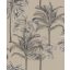 EMIL & HUGO Zanzibar 290072 PALM BOUQUET Natur trópusi pálmaliget sötét homokszín fehér fekete matt-fényes felületek tapéta
