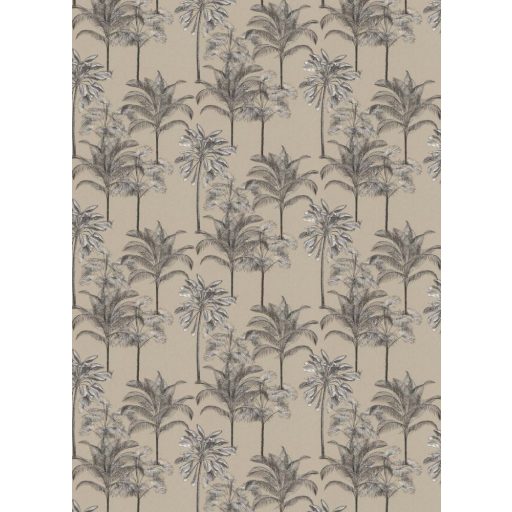 EMIL & HUGO Zanzibar 290072 PALM BOUQUET Natur trópusi pálmaliget sötét homokszín fehér fekete matt-fényes felületek tapéta
