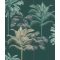 EMIL & HUGO Zanzibar 290089 PALM BOUQUET Natur trópusi pálmaliget smaragdzöld bézsarany/arany fekete matt-fényes felületek tapéta