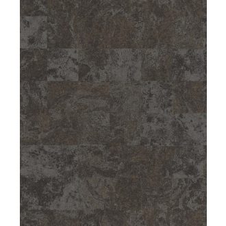   EMIL & HUGO Zanzibar 290133 MARBLE TILES Natur modulált patinás kőmintázat antracit ezüstszürke arany matt-fényes tapéta
