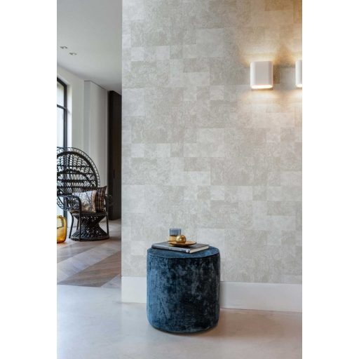 EMIL & HUGO Zanzibar 290171 MARBLE TILES Natur modulált patinás kőmintázat homokszín szürkésbézs matt-fényes tapéta