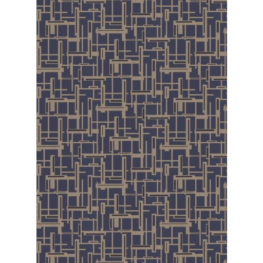 EMIL & HUGO Zanzibar 290249 COMPOSITION Geometrikus plasztikus ritmikus formák füstkék arany fekete matt-fényes tapéta