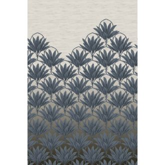   EMIL & HUGO Zanzibar 290287 BLOOM DECO Natur trópusi virágzattá alakuló pálmafák kőmosott indigókék homokszín digitális panel