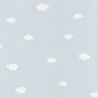   Tavaszi égbolt lágy pelyhes felhőkkel azúrkék/szürkéskék és törtfehér tapéta