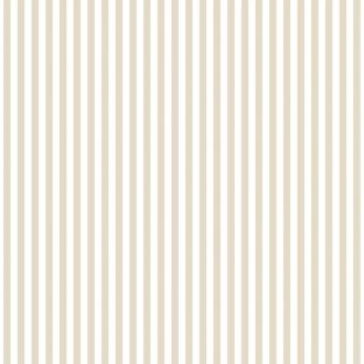   Keskeny csíkozású gyerekszobai minta fehér és lenbézs tónus tapéta