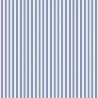   Keskeny csíkozású gyerekszobai minta fehér és tengerkék tónus tapéta