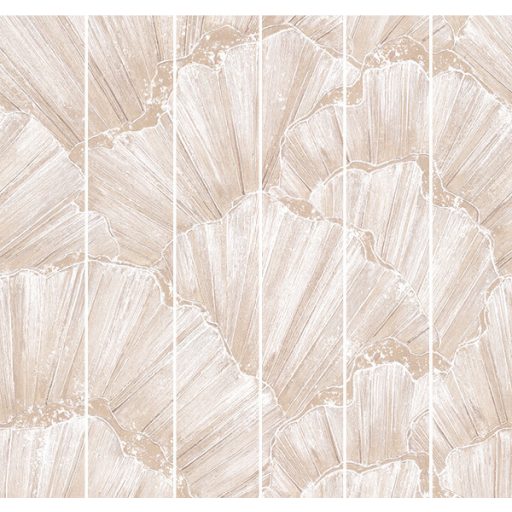 Lenyűgöző vizuális performance! Óriás kagylók szemet gyönyörködtető panorámája "L" bézs és törtfehér tónus falpanel