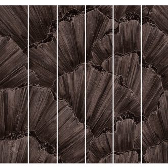   Lenyűgöző vizuális performance! Óriás kagylók szemet gyönyörködtető panorámája "L" sötétbarna szürke és fekete tónus falpanel