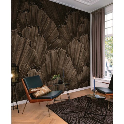 Lenyűgöző vizuális performance! Óriás kagylók szemet gyönyörködtető panorámája "L" sötétbarna szürke és fekete tónus falpanel