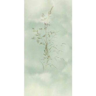   Eijffinger Waterfront 300904 AQUA TWIGS Natur Skandináv szélben ringó vízinád felhős háttéren pasztell zöld barna zöld falpanel