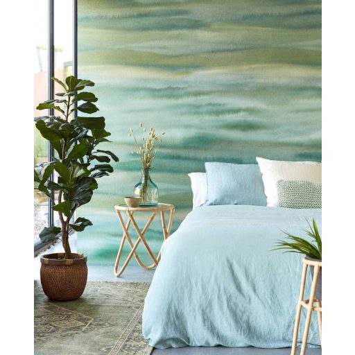 Eijffinger Waterfront 300907 WATERWALL Natur Art Hullámzó vízfal zöld árnyalatok kékeszöld okker falpanel