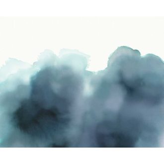   Eijffinger Waterfront 300912 AQUERELLE Natur Art felhők akvarell megjelenésben kék árnyalatok vízkék fehér falpanel