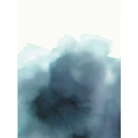 Eijffinger Waterfront 300913 AQUERELLE Natur Art felhők akvarell megjelenésben kék árnyalatok vízkék fehér falpanel