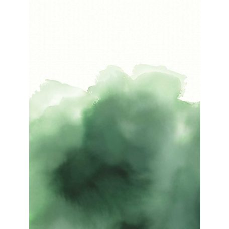 Eijffinger Waterfront 300915 AQUERELLE Natur Art felhők akvarell megjelenésben zöld árnyalatok vízzöld fehér falpanel
