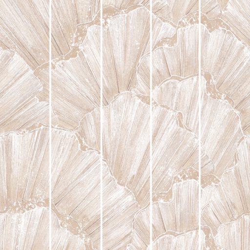 Lenyűgöző vizuális performance! Óriás kagylók szemet gyönyörködtető panorámája "M" bézs és törtfehér tónus falpanel