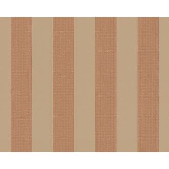   As-Creation Smooth 30237-4 Modern strukturált csíkos barna és narancs tónus tapéta