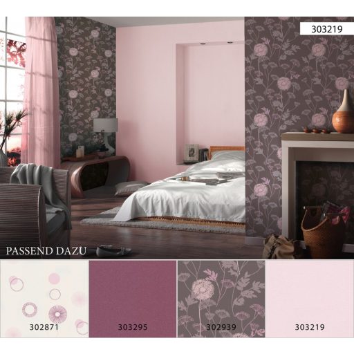 As-Creation Attraction/New Life/Life 2, 3032-19 Egyszínű strukturált rózsaszín csillogó hatású tapéta