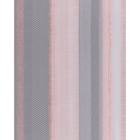 Marburg Casual 30444  fémes pontokkal és váltakozó struktúrával kialakított csíkos minta szürke rózsaszín ezüst tapéta