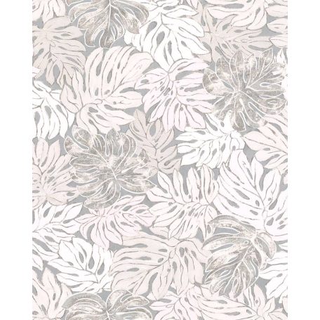 Marburg Casual 30433  natur botanikus levélmintázat krémfehér bézs szürke ezüst halvány rózsaszín tapéta