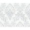 Architects Paper Metallic Silk 30659-1 Vintage barokk díszítőminta textilszálakkal fehér és ezüst tónus selymes fény tapéta