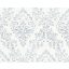 Architects Paper Metallic Silk 30659-1 Vintage barokk díszítőminta textilszálakkal fehér és ezüst tónus selymes fény tapéta