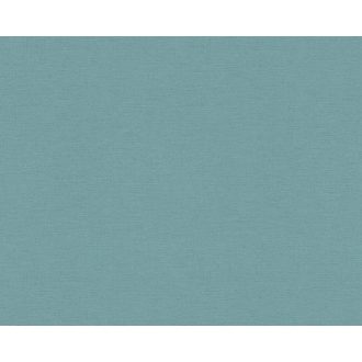   Strukturált textilhatású egyszínű minta kék/zöldeskék tónus tapéta