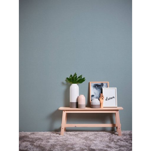 Strukturált textilhatású egyszínű minta kék/szürkéskék tónus tapéta