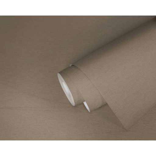 Strukturált textilhatású egyszínű minta szürkésbarna tónus tapéta