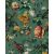 Eijffinger MUSEUM 307305 Vintage műalkotás virágok és madarak páratlanul gazdag megjelenése kékeszöld zöld szines tapéta