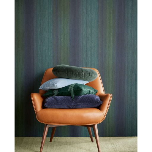 Eijffinger MUSEUM 307312 Csíkos színátmenetes finom csíkozás sötétkék sötétzöld fekete tapéta