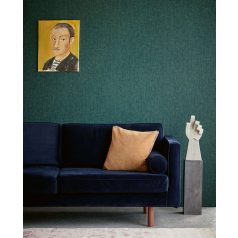   Eijffinger MUSEUM 307321 Natur Csíkos természetes flockolt textil kék zöldeskék tapéta