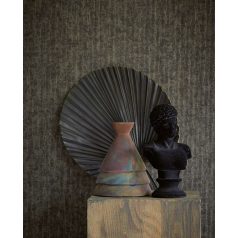   Eijffinger MUSEUM 307323 Natur Csíkos természetes flockolt textil antracit tapéta