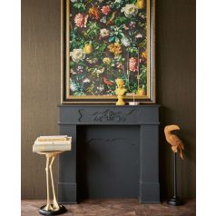   Eijffinger MUSEUM 307333 Natur Gyűrt anyag megjelenés fekete arany finom fényű erezet tapéta