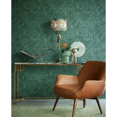   Eijffinger MUSEUM 307345 Romantikus virágos sűrű szirmok grafikus ábrázolása sötétzöld fekete tapéta