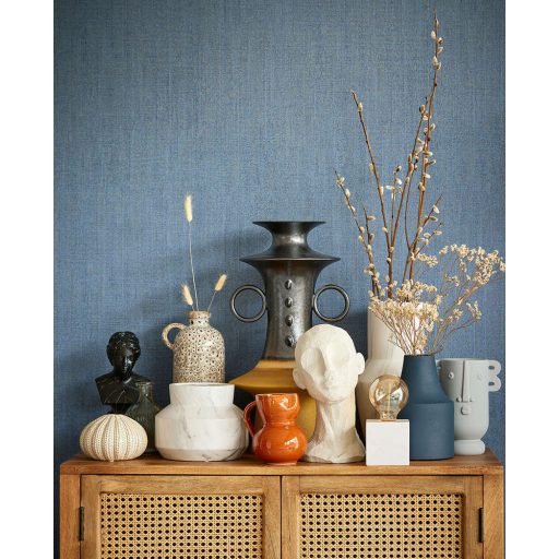 Eijffinger MUSEUM 307352 Vintage szabálytalan formájú és elhelyezkedésű pontok kék arany fénylő mintarészletek tapéta