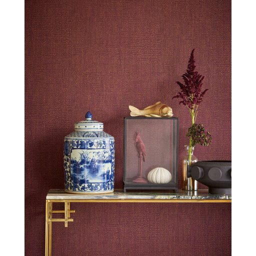 Eijffinger MUSEUM 307356 Vintage szabálytalan formájú és elhelyezkedésű pontok bordó arany fénylő mintarészletek tapéta