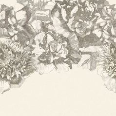   Eijffinger MUSEUM 307404 FLOWER FALL Vintage Virágeső pazar vírágminta fehér fekete falpanel