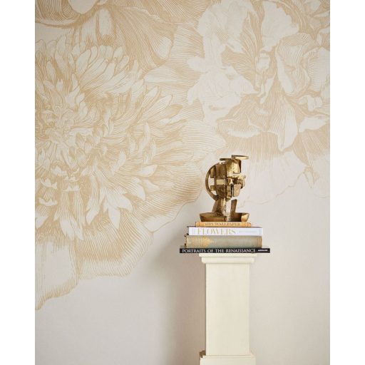 Eijffinger MUSEUM 307405 FLOWER FALL Vintage Virágeső pazar vírágminta krémszín bézs arany falpanel