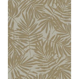   Marburg La Veneziana 4, 31316 natur levélmintázat szürke arany fémes hatás