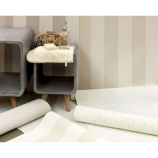 As-Creation Liberté/Maison Charme 3140-31 Klasszikus csíkos krémfehér és szürke tónus tapéta