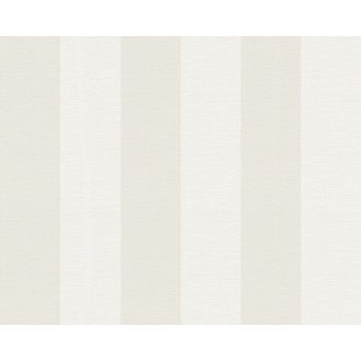   As-Creation Liberté/Maison Charme 3140-55 Klasszikus csíkos krémfehér és bézs tónus tapéta