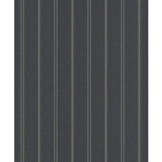   Elegáns csíkos minta keskeny csíkozással antracit fényes arany csillámló ezüst tapéta