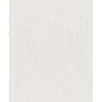   Anyaghatású egyszínű enyhén csillogó fémes szálakkal szürkésfehér tapéta