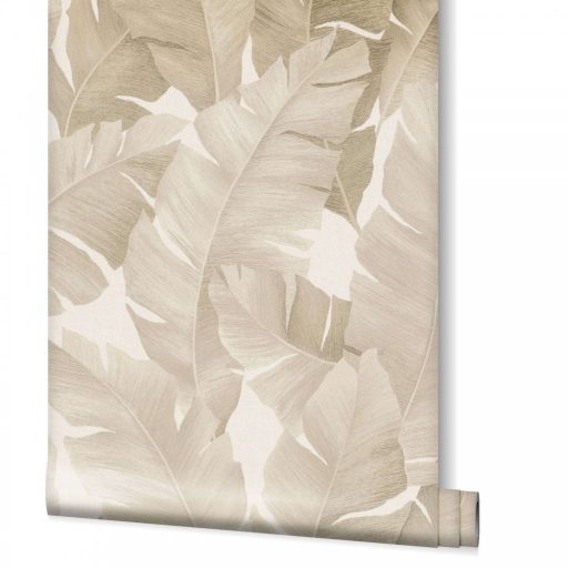 Marburg Avalon 31625 Natur trópusi botanikus banánlevelek krémfehér bézs barna fémes hatás tapéta