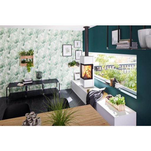 Marburg Avalon 31650 Natur trópusi botanikus banánlevelek fehér zöld tapéta