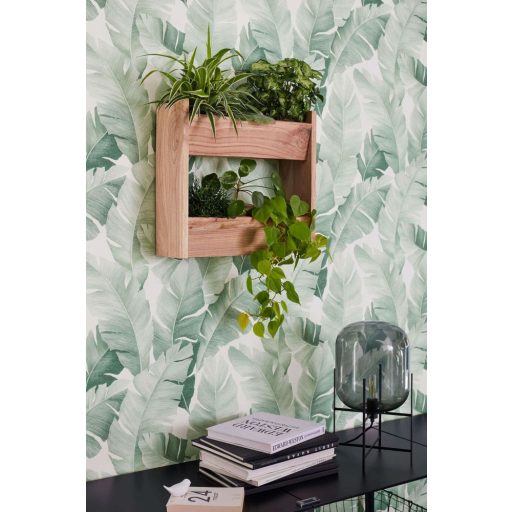 Marburg Avalon 31650 Natur trópusi botanikus banánlevelek fehér zöld tapéta