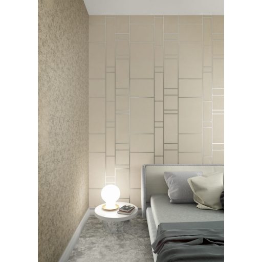 Marburg Imagine 31752 Geometrikus grafikus csempe jellegű minta bézs ezüst fémes hatás tapéta