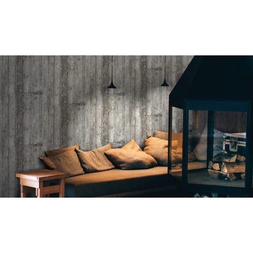 Marburg Imagine 31765 Natur fa (deszka) mintázat sötétszürke antracit csillogó mintafelület tapéta