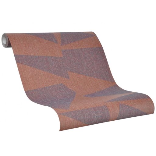 Marburg Schöner Wohnen New Modern 31820 Natur Geometrikus nagyformátumú grafikus minta szövetstruktúra vörös/terra lila vöröseslila tapéta